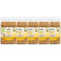 Dr. Kargs Brot, Kargs Bio Knäckebrot Dinkel und Käse würzig vegetarisch 200g 5er Pack