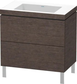 Duravit L-Cube c-bonded Set bodenstehend Eiche dunkel gebürstet Matt 800x480x698 mm - LC6937N7272 LC6937N7272