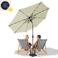 FIVMEN Sonnenschirm 300cm/350cm Gartenschirm Terrassenschirm UV-Schutz Marktschirm, mit Windschutz Aluminium Schirm für Garten & Terrasse