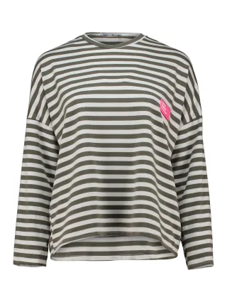 HaILYS - LS V TP El44sa khaki stripe - Gr. - L