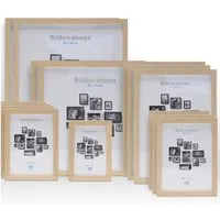 M MERCEO Bilderrahmen, 14-tlg. Bilderrahmen-Set Natur (10x15cm bis 30x40cm)