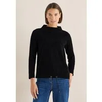 CECIL Langarmshirt mit Struktur-Muster