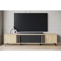 Home affaire Lowboard Helsinki, TV-Kommode Breite 180cm (1 St), modernes Design, 3 Klapptüren