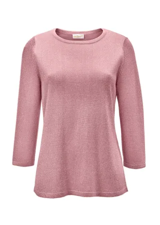 GOLDNER 3/4 Arm-Pullover "Pullover mit Glanzgarn" Mit feinen Glanzgarnen
