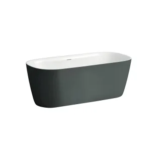 LAUFEN freistehende Badewanne MEDA 750x1600x590 Marbond verkehrsgrau außen, weiß innen, H22111216700 H2211121670001