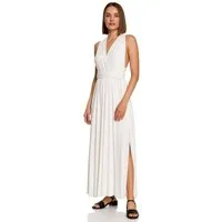 Worldclassca Abendkleid Worldclassca Abendkleid Partykleid Lang mit Schlitz Sommerkleid Maxikleid Cocktailkleid Wickelkleid Elegant Schulterfrei Ärmellos