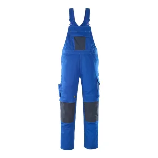 MASCOT Leipzig Latzhose mit Knietaschen UNIQUE Kornblau / Schwarzblau 64 - 12069-203-11010-82C64