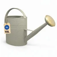 LIVLIG Gießkanne 10L, Gießkanne Vintage, Giesskanne Metall (Die Gießkanne wird mit einem abnehmbaren Gießkopf geliefert), aus verzinktem Metall mit matter Pulverbeschichtung