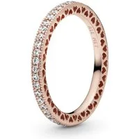 Pandora Fingerring Pandora Funkeln und Herzen Ring 180963CZ Damenring