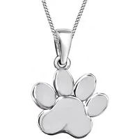 Goldene Hufeisen Kette mit Anhänger Tierpfote Anhänger mit Halskette 925 Sterling Silber Pfötchen klein (2-tlg, inkl. Etui), Rhodiniert