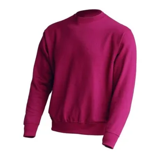 JHK - Sweatshirt Rundhalsausschnitt für Herren/Damen Unisex (Himbeere)