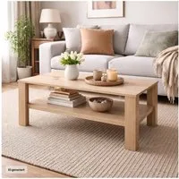 HTI-Living Couchtisch Nina Rechteckig Artisaneiche mit Ablage (1 Stück, 1-St., 1 Couchtisch)