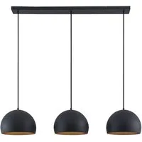 Lindby Hängeleuchte Tarjei, Metall, Schwarz IP20, 3 x 60 W