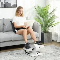 SPORTNOW Ellipsentrainer mit aktiven und passiven Modi (Motorisierter Pedaltrainer, 1-tlg., Elektrischer Crosstrainer), LED Display, Fernbedienung, Weiß