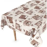 ANRO Tischdecke Wachstuchtischdecke Gartentischdecke Wachstischdecke (Einzelstück 1-tlg), Geprägt 140x160cm wasserabweisend