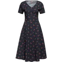 QueenKerosin Sommerkleid Cherry mit V-Ausschnitt