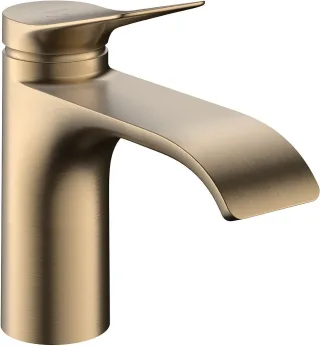 Hansgrohe Vivenis Einhebel-Waschtischmischer 80 CoolStart mit Zugstangen-Ablaufgarnitur, Brushed Bro 75014140