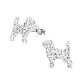 Hunde Ohrringe aus 925 Silber