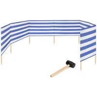Garronda Windschutz Strand Sichtschutz 10m lang mit Gummihammer Garten Meer GAEX001