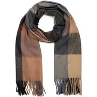 styleBREAKER Modeschal Weicher karierter Schal mit Fransen, (1-St)
