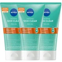 Nivea Gesichtspeeling Derma Skin Clear Peeling, 3 x 150ml, 3-tlg.