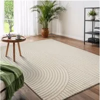 OTTO home Designteppich Eliaan 3D Optik/Hoch-Tief Effekt, rechteckig, Höhe: 14 mm, hohe Flordichte und angenehm weich, Teppich Wohnzimmer Boho Design