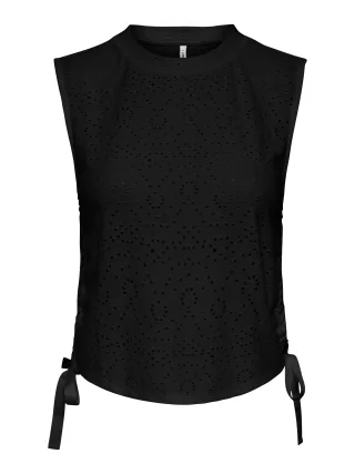 ONLY - ONLSMILLA S/L TIE TOP JRS Black - Gr. - XS