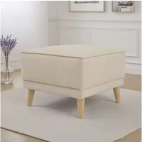 OTTO home Polsterhocker Oland Skandi, passend zur Serie Oland Skandi, Skandi-Design, Massivholzfüße