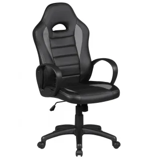 Drehstuhl Bürostuhl Chefsessel FAST - Schwarz / Grau