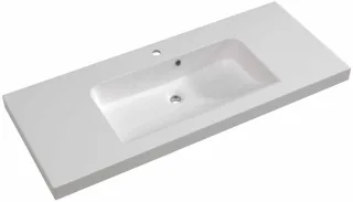 Pelipal Balto Mineralmarmor-Waschtisch BLMMWT57-1210-W, B:1234, H:76, T:493mm BLMMWT57-1210-W