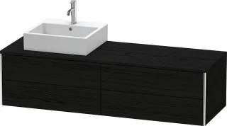 Duravit XSquare Konsolenwaschtischunterbau wandhängend Eiche Schwarz Matt 1600x548x400 mm - XS4914L1 XS4914L1616