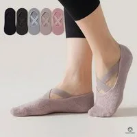 ZUKUNFTSENKEL Sportsocken 5er Pack Yoga Anti Rutsch Socken Damen (für Yoga, Fitness, Tanz, Gym, rutschfeste Trainingssocken) Pilates Socken, Ballett Socken, Workout Footwear