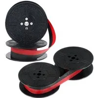 FELIXLEO Beschriftungsband Farbband Schreibmaschine Schwarz Rot Universal Spule