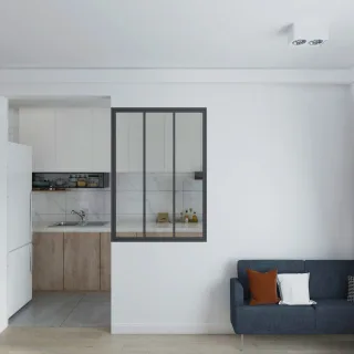 Stahl Innenfenster 3-teilig 930x1300mm