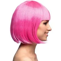 Boland Kostüm-Perücke Pagenschnitt rosa - Kostüm Perücke für Fasching
