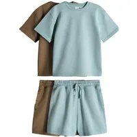 The Set T-Shirt & Shorts The Set Oversized-T-Shirt + Shorts, 2er-Pack (4-tlg)