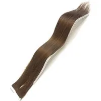 Haarwelten Deluxe Hair Extensions Echthaar-Extension Tape-in Echthaar, Remy Qualität, dunkelblond, ca. (25 g), versch., 100% Echthaartresse für Extensions als Tape
