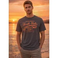 Man's World T-Shirt Kurzarm, bedruckt, Rundhalsausschnitt, aus Single Jersey