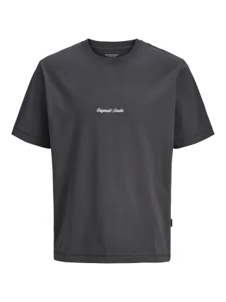 JACK&JONES - JORNORREBRO EMB TEE SS CN NOOS JNR Asphalt - Gr. - 152