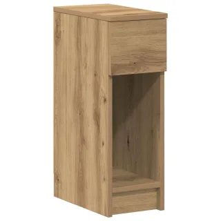 vidaXL Nachttisch, Eiche Artisan, Holz, Strukturbuche, 3 Fächer, 1 Schubladen, Rechteckig, 20x60x36 cm, Schlafzimmer, Nachttische