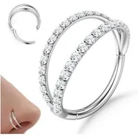 LuxusKollektion Nasenpiercing Nasenpiercing Ring CZ Nasenring Helix Piercing 18G/20G