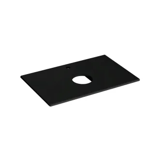 VitrA New Metropole Konsolenplatte 80 x 50 cm zu Aufsatzschale rund Schwarz Matt,7546B483-1826 7546B483-1826