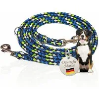 Activity4Dogs Hundeleine große Hunde bis 60 kg, mehrfarbig geflochten, 4-fach verstellbar, 3 m, auch als Doppelleine für 2 Hunde, Premium Qualität aus Deutschland