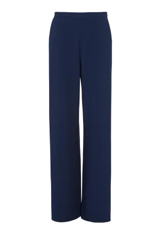 SWING - Palazzo-Hose aus elastischem Crepe navy - Gr. - 48