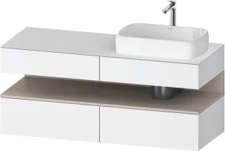 Duravit Qatego Konsolenwaschtischunterbau wandhängend Weiß Matt 1400x550x600 mm - QA4766091180000 QA4766091180000