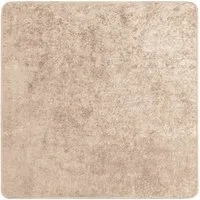 vidaXL Teppich Teppichläufer MARSA Beige 100 x 100 cm Polyester und PVC, Quadratisch