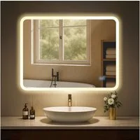 CLP Wandspiegel Jericho (1er), Anti-Beschlag, LED-Licht, dimmbar, 3 Modi, IP44