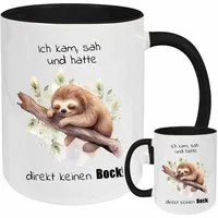 Camolo Tasse Keramik Tasse Faultier - Ich kam, sah und hatte ..., Keramik