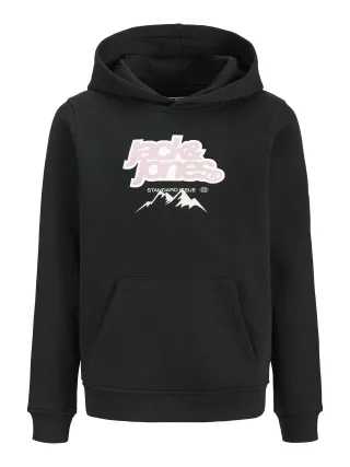JACK&JONES - JCOFLARE FRONT SWEAT HOOD FST JNR Black - Gr. - 152
