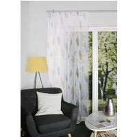 HOME WOHNIDEEN Vorhang PAOLO (1 St), Kräuselband, transparent, Voile, Kräuselbandschal bedruckt